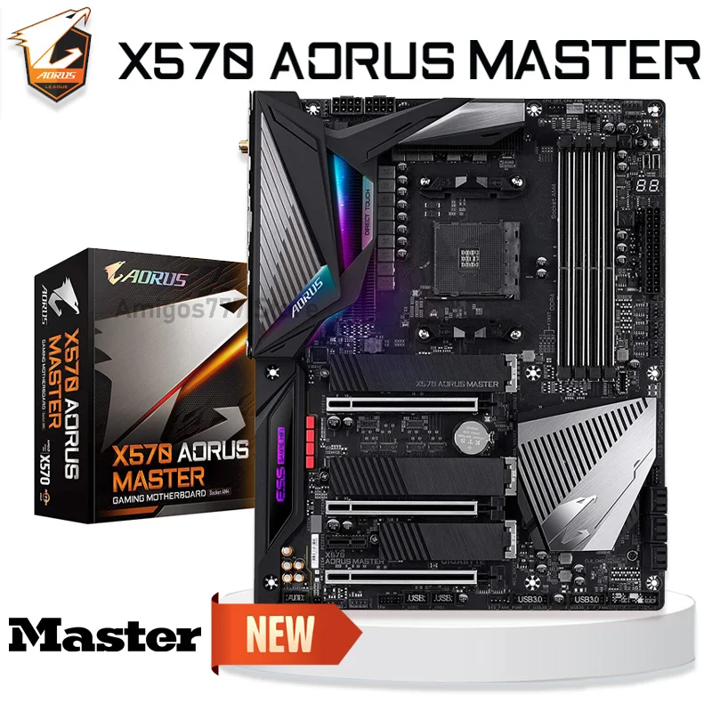 

Socket AM4 Gigabyte X570 AORUS MASTER Motherboard DDR4 PCI-E 4.0 CrossFire AMD X570 Mainboard AM4 AMD Ryzen CPU AMD X570 New ATX