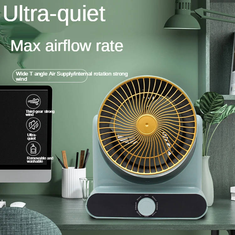 

Air Circulation Fan Mini Electric Fan Turbo Cooler Household Mute Air Conditioning Air Convection Ventilation Desktop Fan