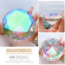 

Nail Art Display Photography Props 80MM Clear Holographic Crystal Glass Diamond Manicure Hand Model Shoot Tools Nails Salon