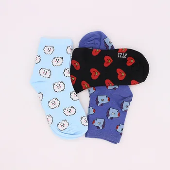 

bt boys socks Short poly cotton meia TATA VAN COOKY CHIMMY SHOOKY vjin jimin Jungkook j-hope Suga Rm s