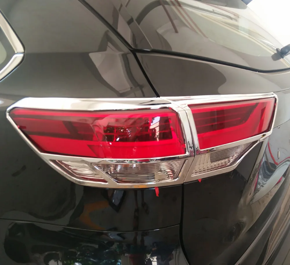 Для Toyota Highlander ABS хромированный задний светильник-отражатель, задний фонарь, накладка, рамка, украшение, молдинг, Стайлинг автомобиля
