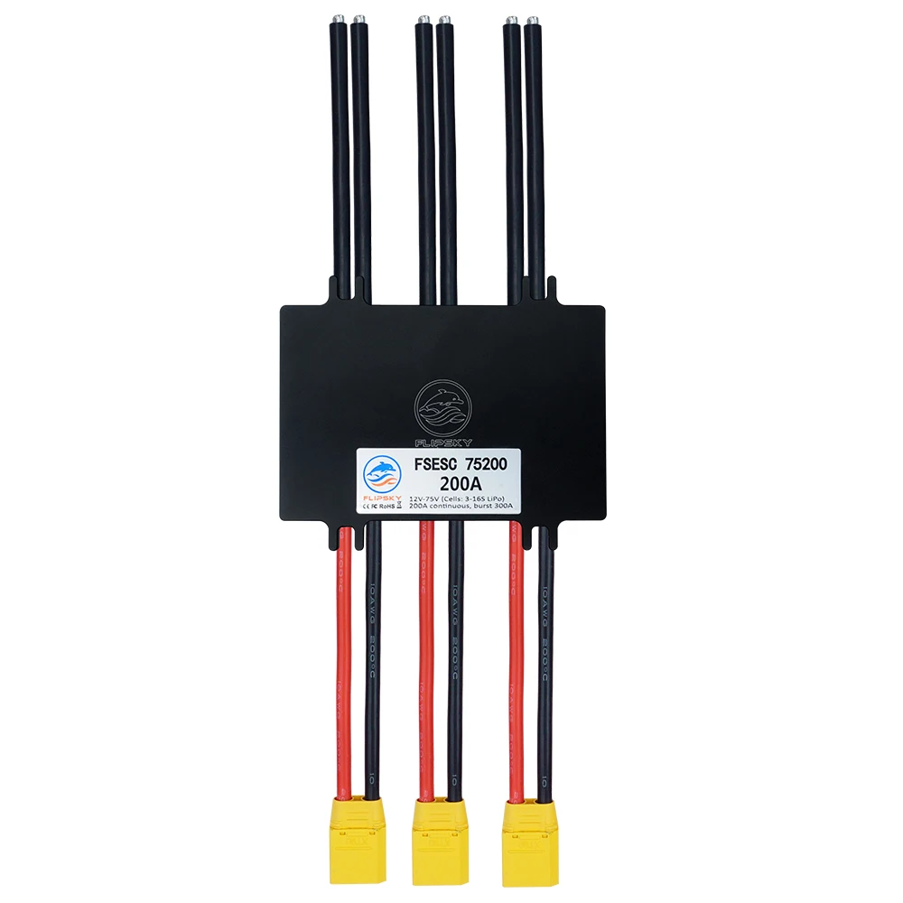 Flipsky FSESC75200 75 в мощный ток 200A ESC основа на Vesc с алюминиевым радиатором для робота