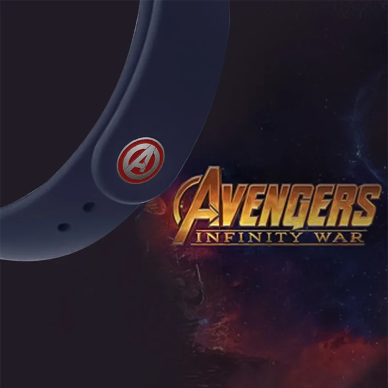 Deep Blue Avengers Xiaomi mi Band 4 ремешок для mi band 4/3 аксессуары браслет mi Band 3 силиконовый браслет Мстители Железный человек - Цвет: Deep Blue Avengers