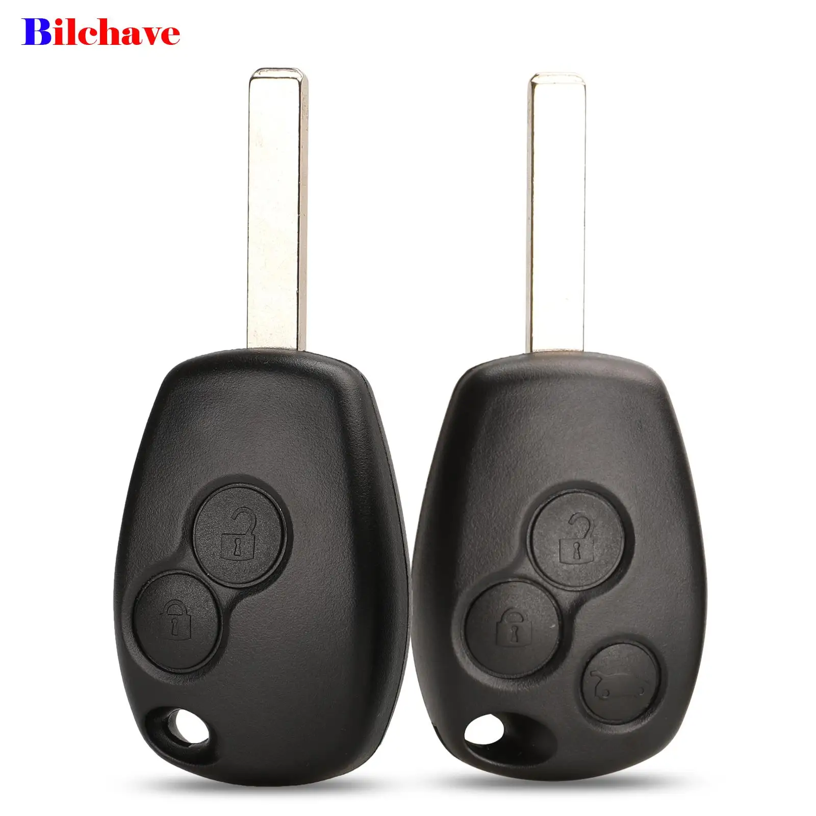 

jingyuqin 10pcs For Renault Dacia Modus Clio 3 Twingo Kangoo Remote Car Key Shell Case 2/3 Buttons Uncut VA2 Blade Replacement
