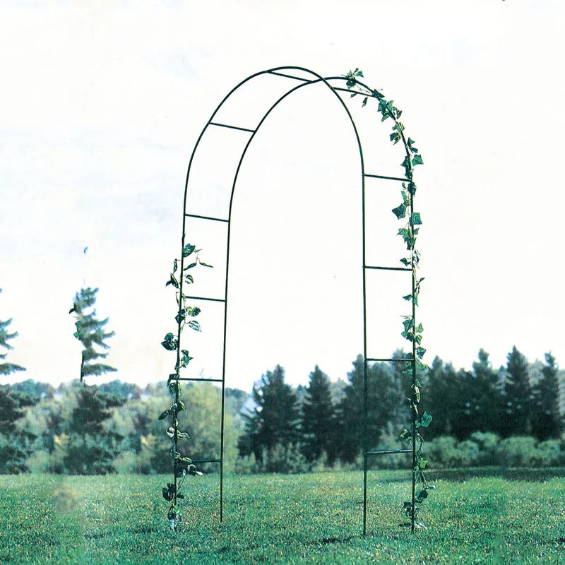 Свадебные кованые арки рамка садовая металлическая опора ротанговая обмотка садовое Украшение DIY съемная - Цвет: Черный