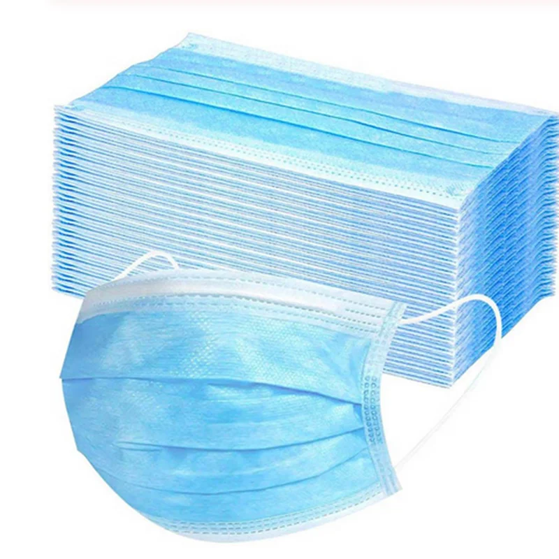 

10 Anti-Pollution 3 Laye Mask dust protection Masks Disposable Face Masks Elastic Ear Loop Disposable Dust Filter Safety Maska