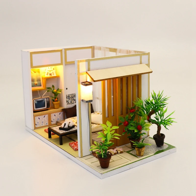 Деревянные игрушки Diy кукольный домик головоломка сборка 3D миниатюры миниатюрный кукольный домик С Пылезащитным покрытием кукольный дом мебель игрушки для детей