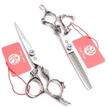 

Barber Hair Scissors Z9004 5.5" JP Steel Purple Dragon Hairdressing Cutting Shears Hair Thinning Scissors Professional Scissors