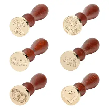 

Retro Wax Seal Stamp Wedding Patterns Fire Painting Stamping Envelope Cards