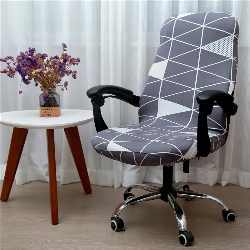 New Pattern Elastic Office Arm Chair Cover Quality S M L Spandex Executive Chair Cover 1pcs
