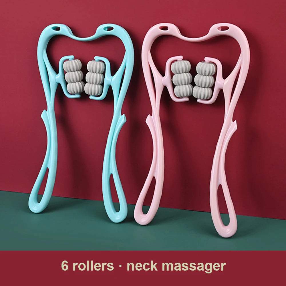 Ciieeo Massager Roller Manual Neck Massager Deep Tissue Dual