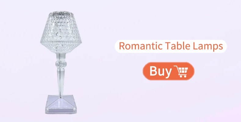 Designer Diamond Table Lamp Modern Led Lamps For Bedroom Decoration Romantic Clear Lampshade Living Room Art Deco Night Lights