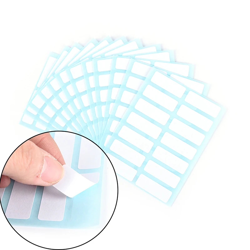 13x38mm 12 Sheets/pack Paper Self Adhesive Sticky White Label Writable Name Stickers Blank Note Label Bar DIY Notebook