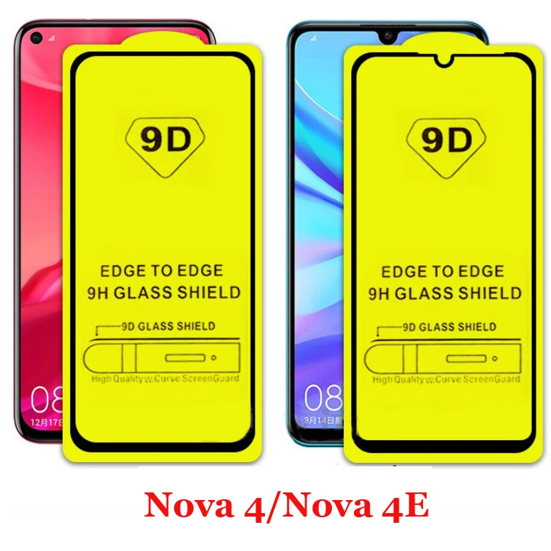 100pcs/lot Explosion-proof Full Glue Screen Protector Tempered Glass Film For Huawei P30 Lite Nova 4E P20 2019 | Мобильные телефоны