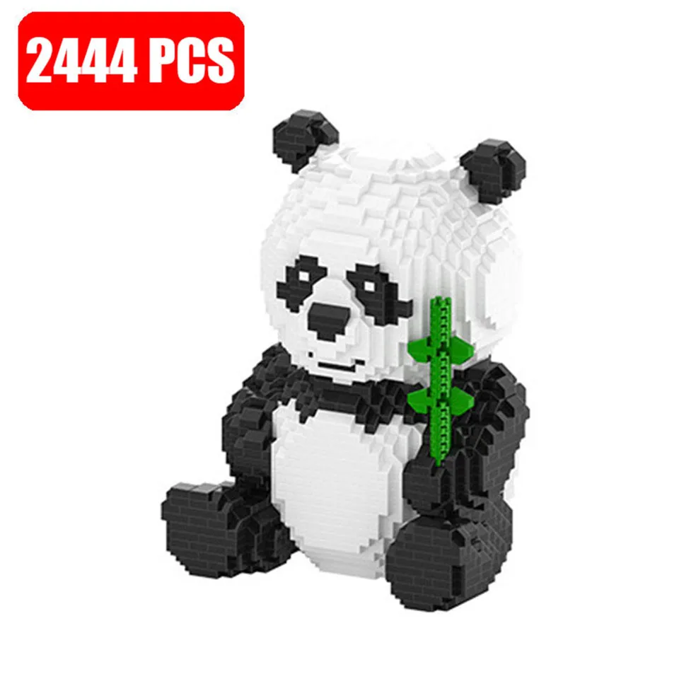 

Cute Panda 3D Model Animal Auction Figures Brick Building Blocks Set Mini blocks Children Toys for boys Christmas Gifts 2444PCS