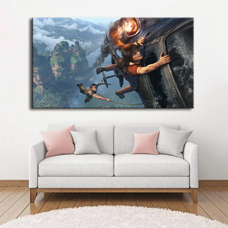 Печать художественный постер Tomb raider Lara плакат Raider печать картины Shadow of the на