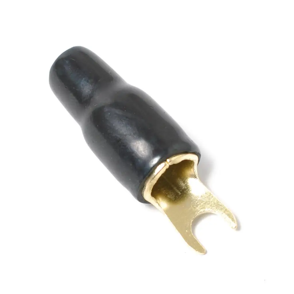 10 Pairs 4 AWG Car Electronics Fork Terminals Connectors Brass Contact