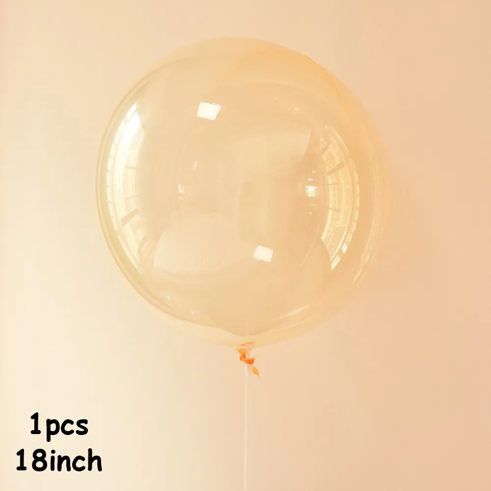 1 шт. красочный хрустальный шар 18 дюймов БОБО гелиевые надувные шары свадебное украшение прозрачный шар пузырьковый шар - Цвет: Orange