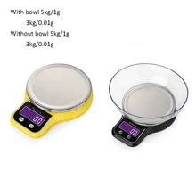 3kg/5kg 0.1/1g Multifunction LCD Digital Scale Electronic Kitchen Scale Weighing Balance Stainless Steel Scales for Bake Cooking