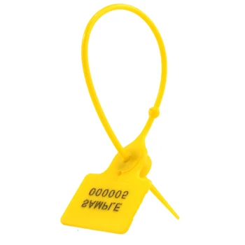 

Plastic Trailer Seals Security Cable Ties Metal Insert Numbering Parcel Tamper Proof Locks Container Label Tags 100pcs Yellow