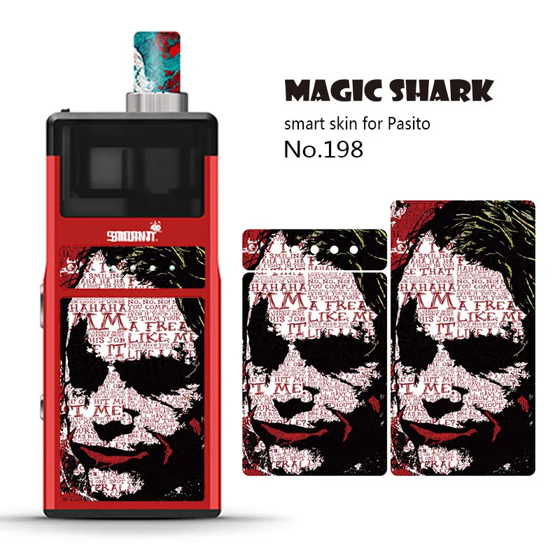 Чехол из ПВХ с принтом Magic Shark 2.5D Bear Lion Joker Stone наклейка для Pasito пленка Smoant 183