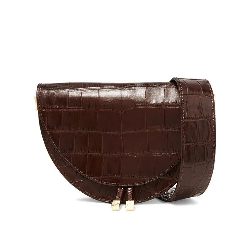 Alligator Crossbody Bags for Women Half Circle Cover Shell Bag Solid Pu Leather Luxury Handbag Ladi - 4000154100693