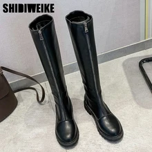 Г., женские зимние ботинки теплые и удобные нескользящие водонепроницаемые ботинки с высоким голенищем на молнии спереди с закрытым носком, x391