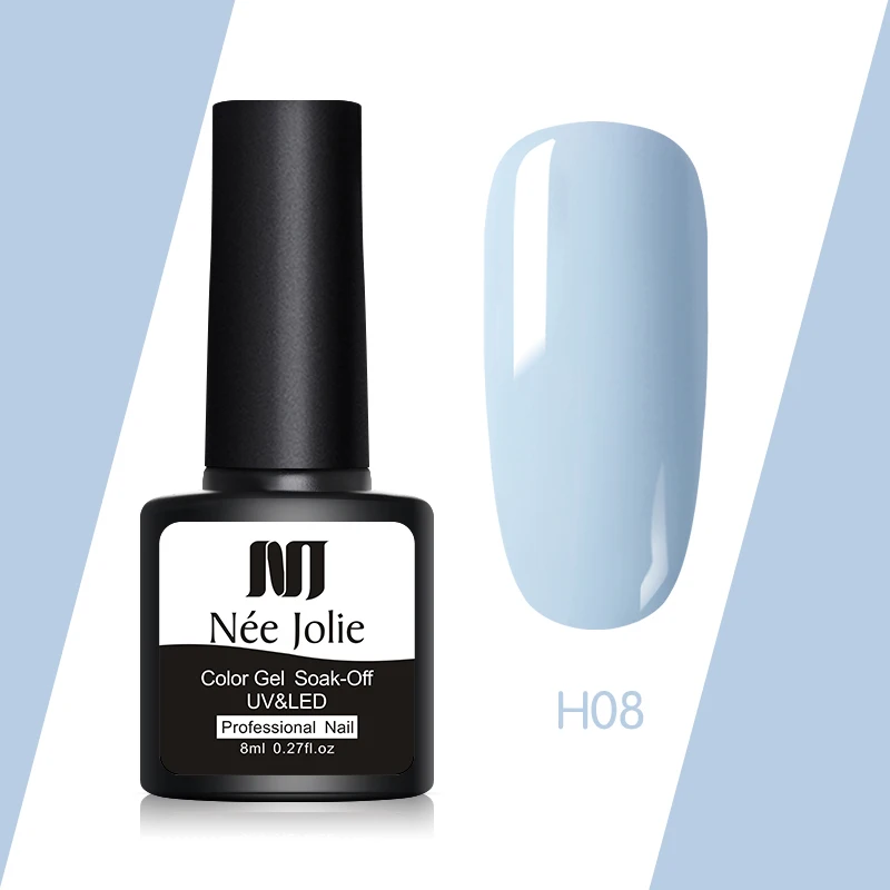 NEE JOLIE 8 мл Гель-лак Длительное замачивание уф Гель-лак для ногтей One-shot Nail Art beauty декоративный гель лак 48 цветов - Цвет: H08