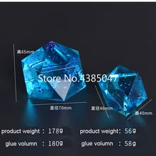 1 шт. два размера многогранных позвонков аксессуары для тела УФ смола эпоксидная высушенная форма цветок ювелирные изделия