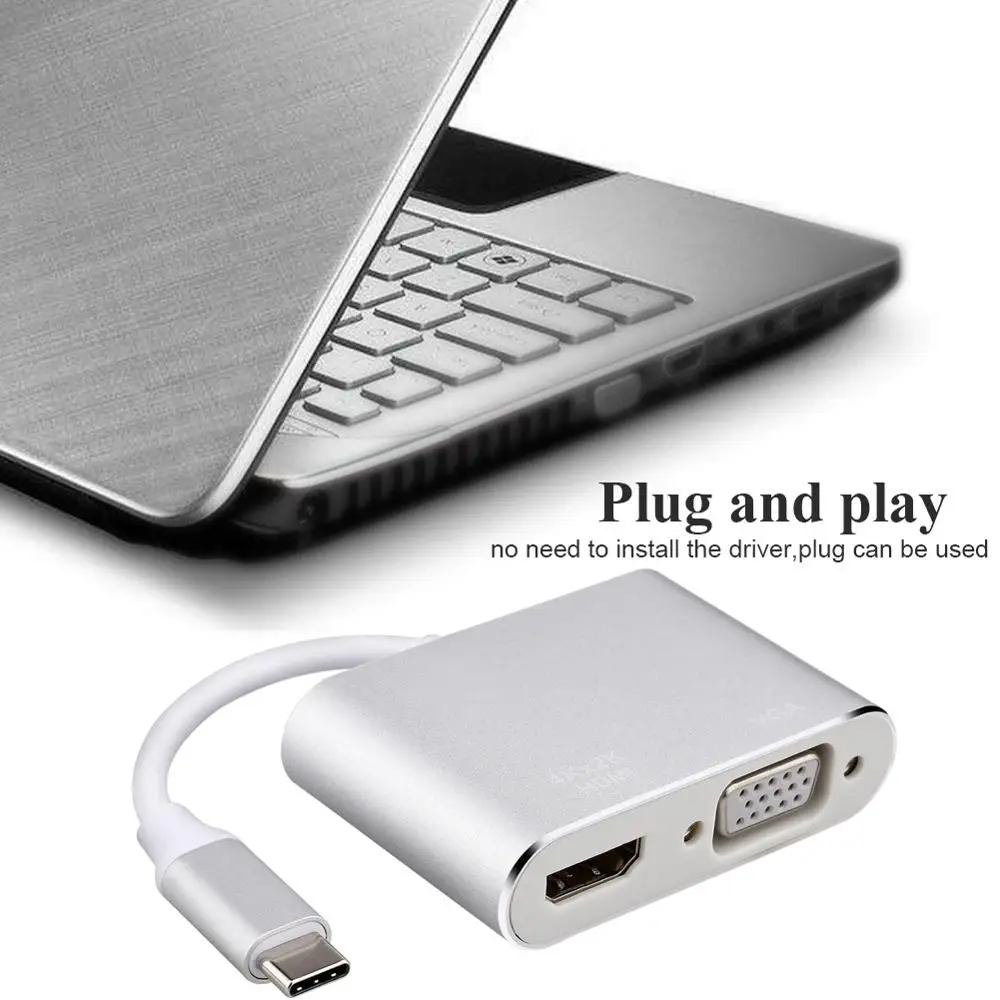 Переходник Mini DisplayPort на HDMI VGA DIV 4k Thunderbolt 2 конвертер DP кабель для MacBook 13 Surface Pro 4