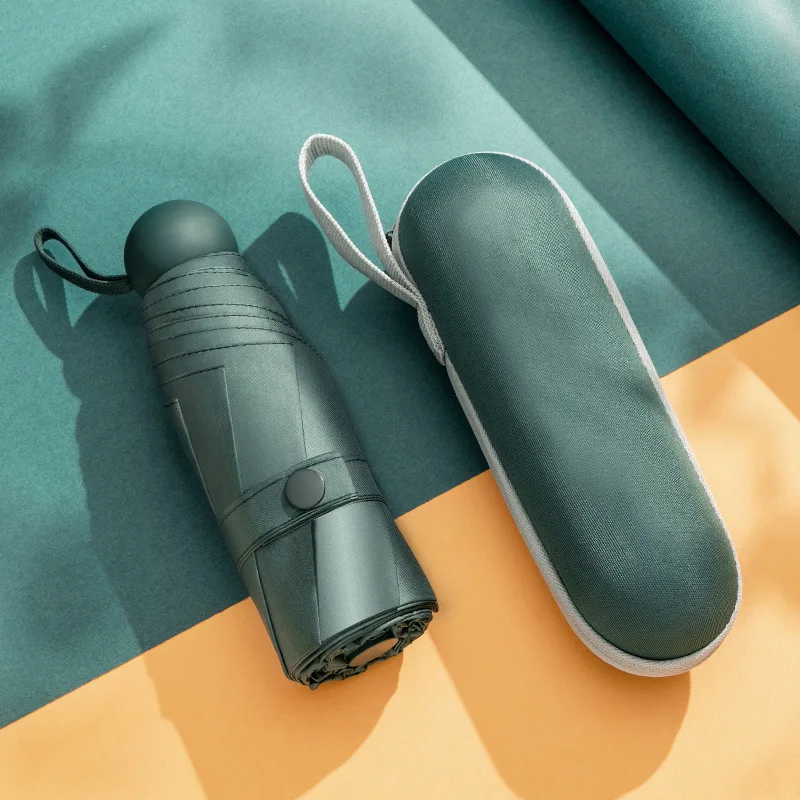 Sun umbrella sunscreen anti-ultraviolet sunny and rain dual-use female five-folding capsule small portable sunshade | Дом и сад