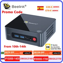 Beelink u59 mini pc windows 10 processador intel n5095 8gb 16gb ddr4 256gb 512g 2.9ghz tela dupla 4k mini computador mini jogo de computador