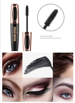 

4D Silk Fiber Mascara Long Black Lash Eyelash Extension Waterproof Eye Makeup Quick-drying Mascara Cosmetics TSLM1