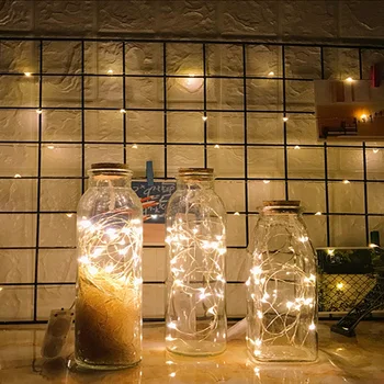 

5 Pack LED Garlands Holiday String Lighting CR2032 Button Battery Copper Wire Fairy Lights For Christmas Decoration For Home