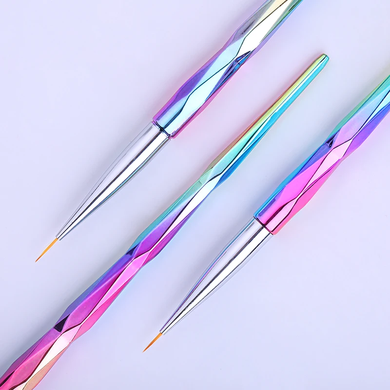 1 шт. кисть для подводки для рисования УФ-Гелевая Ручка Кисть для рисования красочные Auroras пластиковая ручка инструменты для дизайна ногтей DIY инструмент для дизайна
