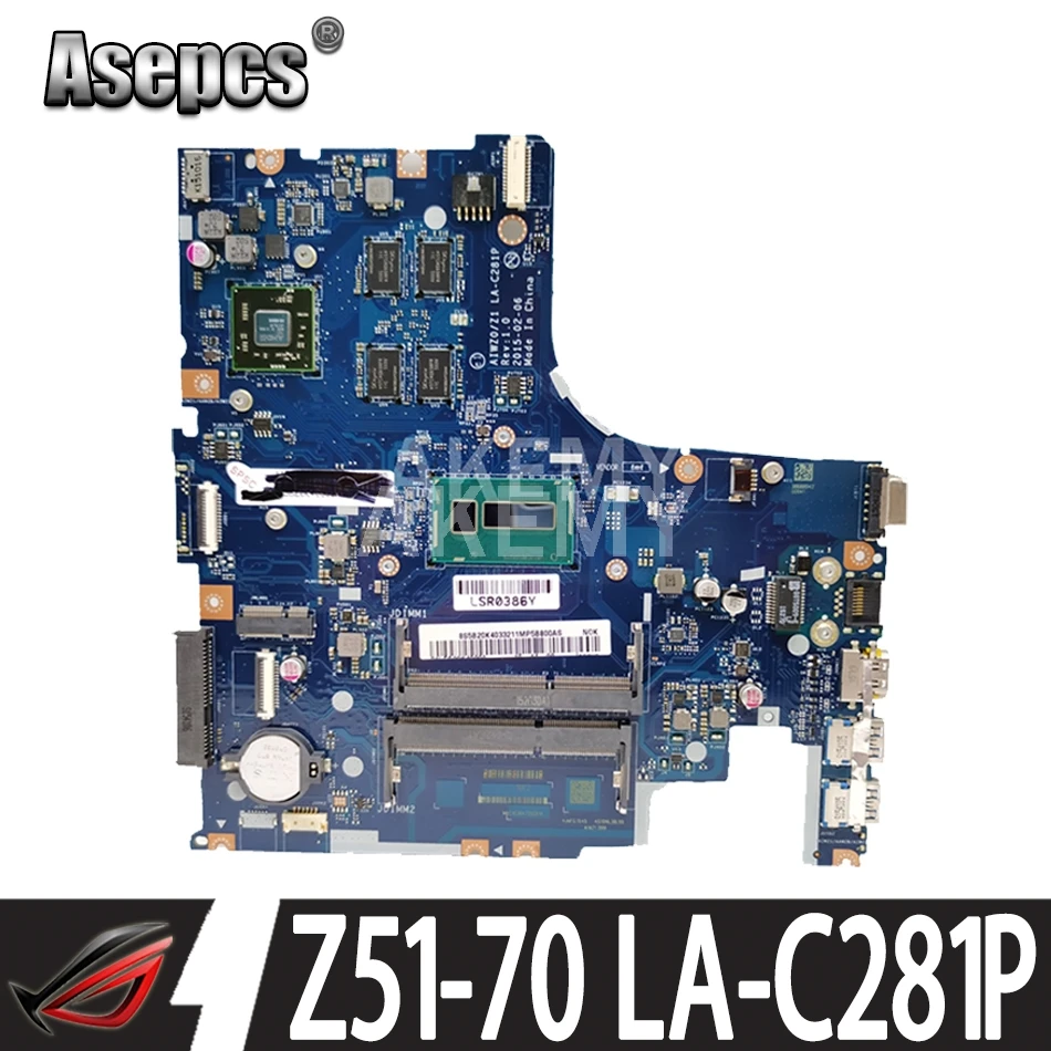 Z51-70 материнская плата для For Lenovo AIWZ0/Z1 LA-C281P Rev1.0 I5 тест оригинальная работа 100% |