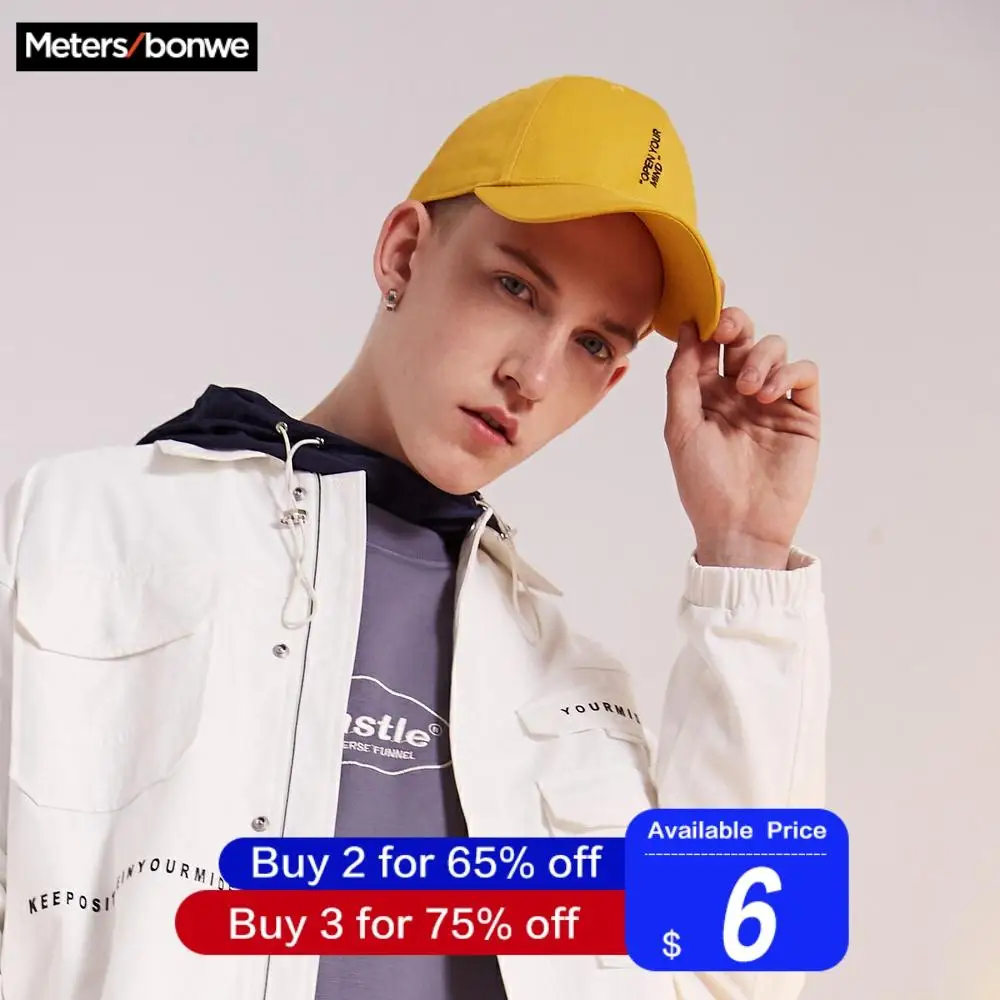 Metersbonwe, бейсбольная кепка для пар, мужская и женская кепка, индивидуальная, трендовая, с буквенным принтом, хип-кепки в стиле поп, уличная Кепка