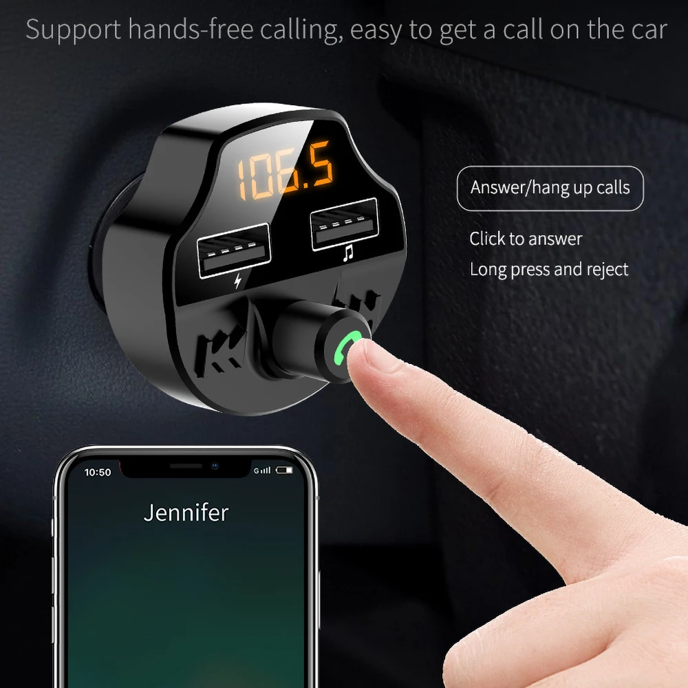 FM трансмиттер KEBIDU с поддержкой Bluetooth 5 0|Зарядные устройства| |