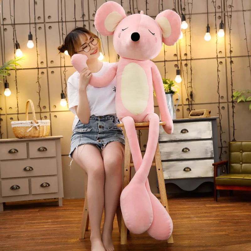 

50-120CM Big Size Long-legged Mouse Plush Doll Children Hug Soft Stuffed Animals Doll Children Kids Girl Valentines Xmas Gift