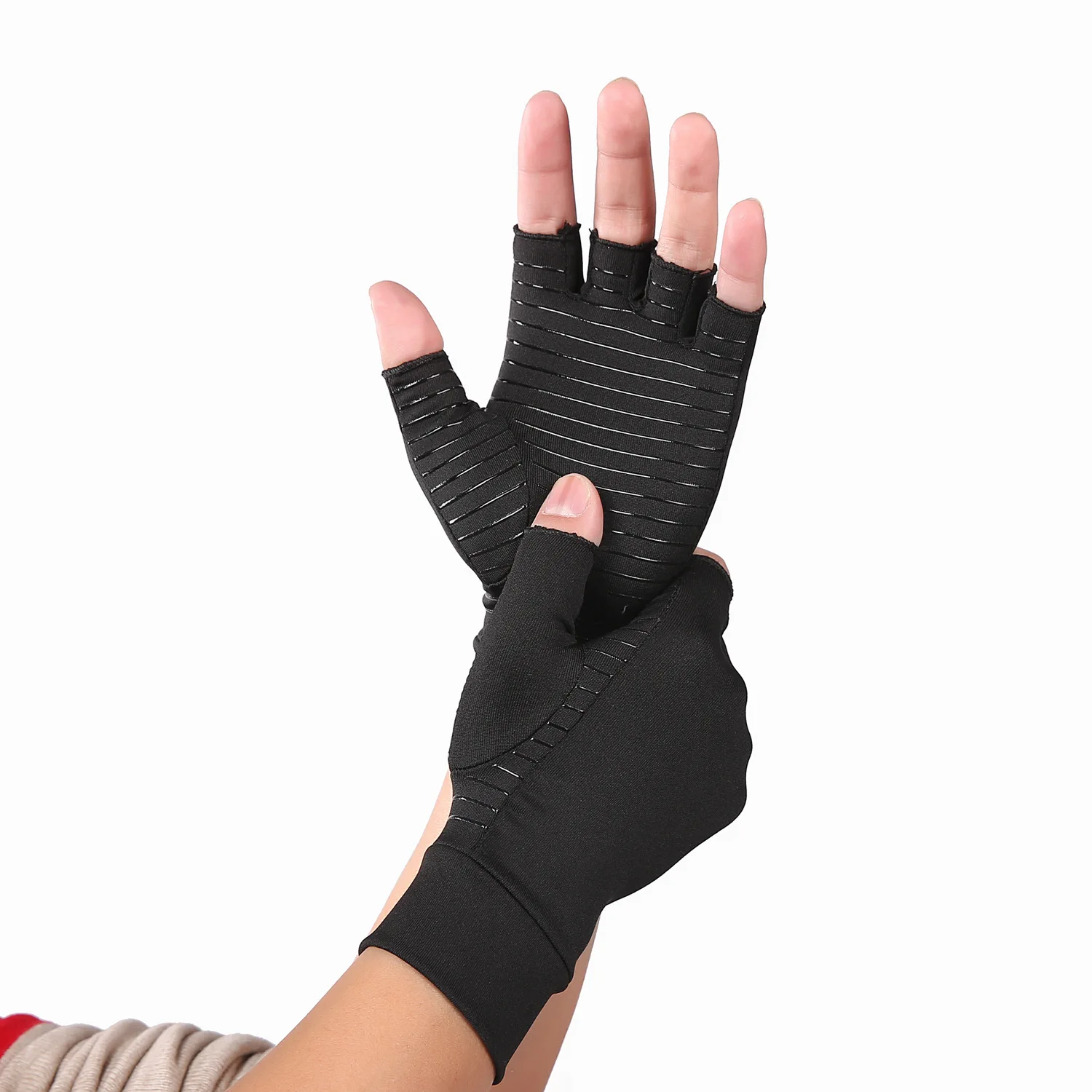 1 пара медные перчатки при артрите медные компрессионные перчатки при артрите поддержка давления для рук здоровье браслет перчатки для спорта