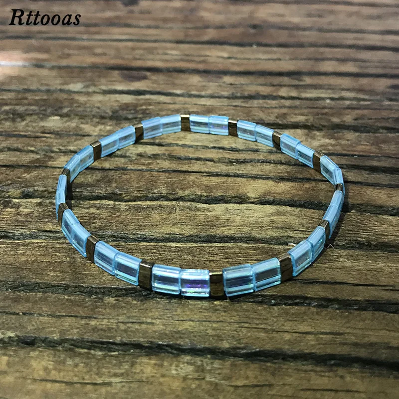 

Rttooas Bohemian Bracelet Miyuki Bracelets Women Summer Beach Seaside Beach Jewelry Colorful Tila Beads Bracelet Gift