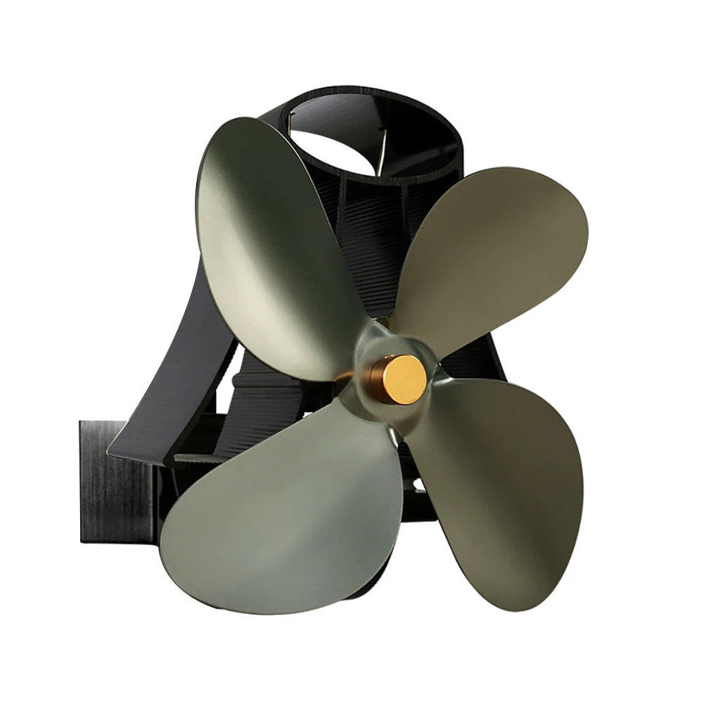 Анти-грязный черный тихий дымоходный вентилятор вентиляционный канал установлен 4 лопасти вентилятор для камина отопления распределения дымовых труб радиатор