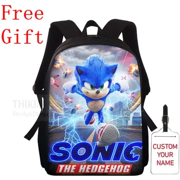 

Backpack Movie Game Sonic The Hedgehog Pattern School Bags For Kids Cartoon Cute Anime Teens Boys Book-Bags Mochila Infantil
