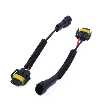 

Wire Harness Adapter Wiring PVC Nylon Pre-wired Male Female H11 H8 H9 Pair