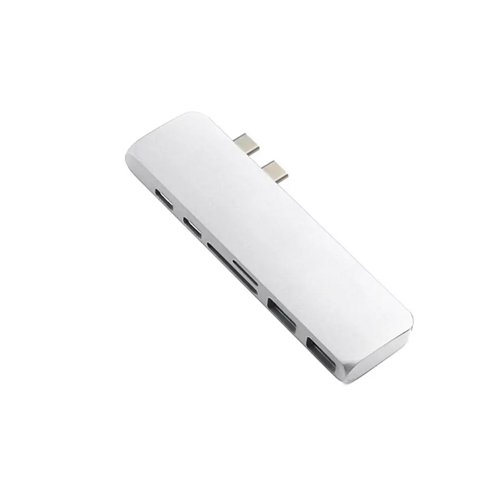 Двухпортовый Usb C концентратор 4K Hdmi адаптер Thunderbolt 3 двойной Usb 3,1 тип данных C концентратор Tf Sd Pd адаптер для Macbook Pro Air 13