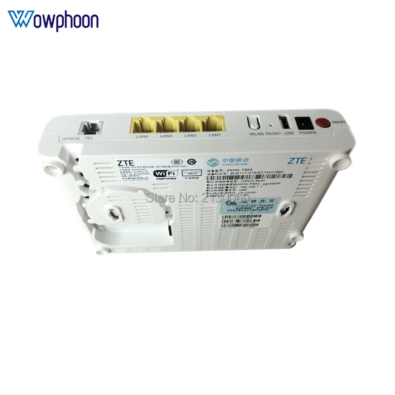 5 шт. новый ZTE F623 GPON ONU ONT 3FE + 1GE 1TEL 1USB WIFI SC UPC оптический сетевой терминал английская