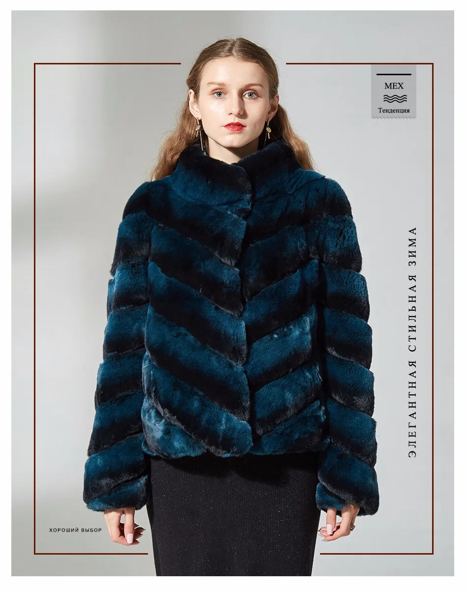 Настоящее пальто с мехом из натурального кроличьего меха пальто для женщин зимнее пальто для женщин