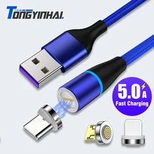 Магнитный зарядный Micro USB кабель для samsung 5A 3AFast зарядный кабель магнитное зарядное устройство Microusb Android телефонный кабель Шнур для передачи данных