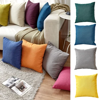 

CANIRICA Cushion Cover Sofa Pillow Cover For Living Room Linen Decorative Pillows Funda Cojin 45*45 Nordic Home Decor