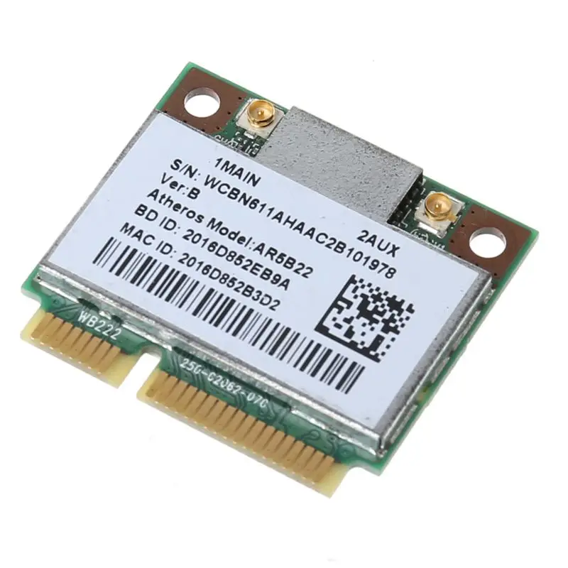 AR9462 AR5B22 WB222 Половина мини PCIe 300 Мбит/с Bluetooth 4,0 WLAN Wifi беспроводная карта 83XB